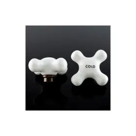 329503 Signature Hardware 781889528990 Large Replacement Porcelain Cross Handles