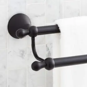 955107 Signature Hardware 781889997758 Traditional 26-3/4 Inch Towel Bar Matte Black