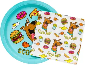 Sd13075s Silver Buffalo Scooby Doo Snacks 32 Pack Partyware Disposable Paper Plate