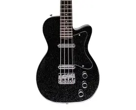 1444 Silvertone 037728531004 Classic Series Short Scale Bass - Black Silver Flake Used