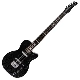 1444bsf Silvertone Classic 1444 Bsf Short Scale Electric Bass Black Silver Flake