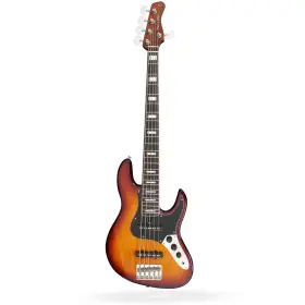 V5-24-5-to-sun Sire Guitars Marcus Miller V5 24 Fret 5-string Bass Rosewood Tobacco Sunburst