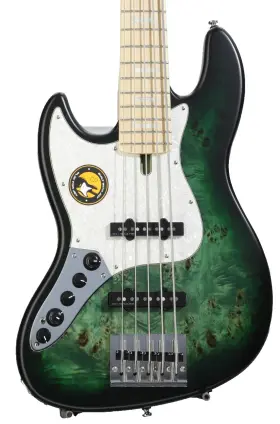 00810046139080 Sire Marcus Miller V7 Swamp Ash Reissue Left-handed 5-string Bass Guitar-greens