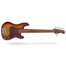 P5-5-ts Sire Marcus Miller P5 5-string Bass Roasted Maple Fretboard Tobacco Sunburst