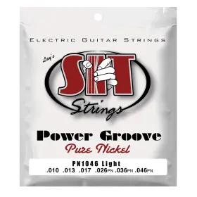 Sit Strings Pn1046 Power Groove Pure Nickel Electric Guitar S.i.t. Light 10-46