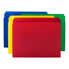 12009 Smead Poly File Folder Straight-cut Tab Letter Size Assorted Primary Colors