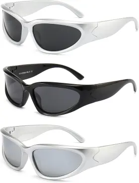 Soar&eagle 313034263250 Y2k 3pack Polarized Sunglasses Wrap Around Mens Womens F