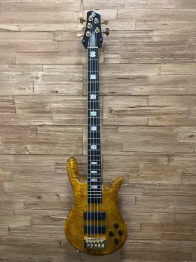 Spector 838164003250 Euro 5 Lt Tiger Eye Gloss 5- String Active Bass With Gig Bag. New