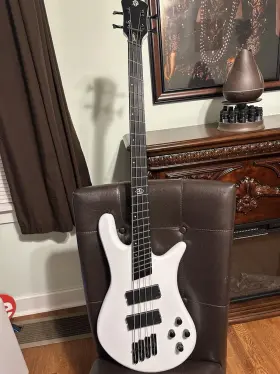 Nsdm4wh Spector Ns Dimension Hp 4 Four-string Multi-scale Electric Bass White Sparkle