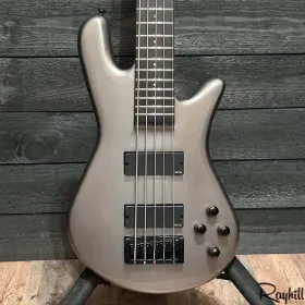W231541 Spector Ns Ethos Hp 5 String Electric Bass Guitar - Gunmetal Silver