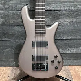 W240215 Spector Ns Ethos 5 String Electric Bass Guitar With Bag - Gun Metal Grey