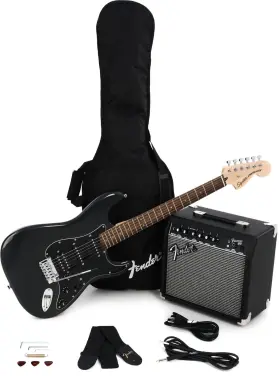 0372821069 Squier Affinity Series Stratocaster Hss Pack - Charcoal Frost Metallic With