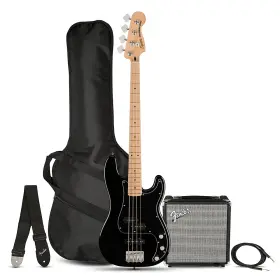 19788147472 Squier 197881447472 Affinity Pj Bass Maple Fb Pack With Fender Rumble 15g Amp Blk Rf