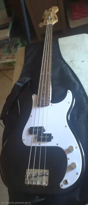 Crik21012706 Squier Precision Bass Black With Fender Rumble 15 Amp And Accessories