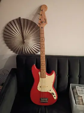 Ic070705798 Squier Bronco Bass Electric Guitar By Fender Red 4 String Right-handed