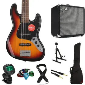 Jbassvaf3tspk2 Squier Affinity Series Jazz Bass V And Fender Rumble 25 Amp Bundle - 3-color