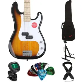 Pbasssn2csesbn Squier Sonic Precision Bass Essentials Bundle - 2-color Sunburst