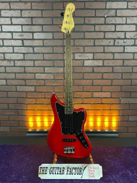 Vmjaguar-0224-u Squier Vintage Modified Jaguar Bass Special Rosewood Fingerboard Crimson Re