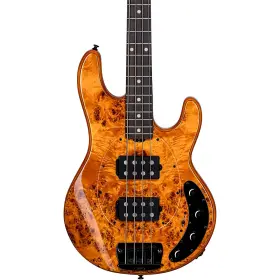 Ray34 Sterling By Music Man 197881450861 Stingray Hh Poplar Burl Top Bass Guitar - Amber Rf