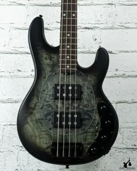 Ray34 Sterling By Music Man 810002951725 Stingray 4 Hh Trans Black Poplar Burl With Bag #5796