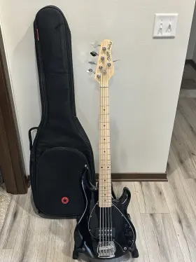 M128525 Sterling By Music Man Stingray5 H Black Electric Bass Guitar
