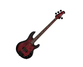 Ray34pb-dsbs-r2 Sterling By Music Man Stingray Ray34 Poplar Burl - Dark Scarlet Burst B-stock