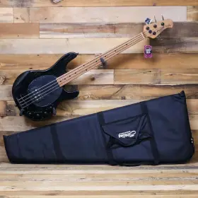 St-ray34sass-bk-m2-wb Sterling By Music Man B-stock Stingray Ray34 Bass Sassafrass Black With Gig Bag