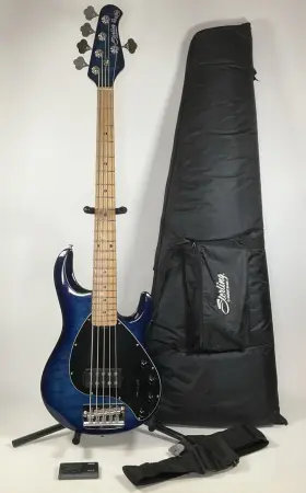 St-ray35sm-3ts-r2 Sterling By Music Man 2016 Ray 35 Ray35 Blue 5 String Electric Bass Guitar