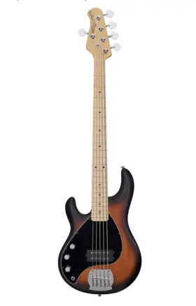 St-ray5lh-vsbs-m1 Sterling By Music Man S.u.b. Stingray 5lh Left-handed 5-string Bass V Sunburst