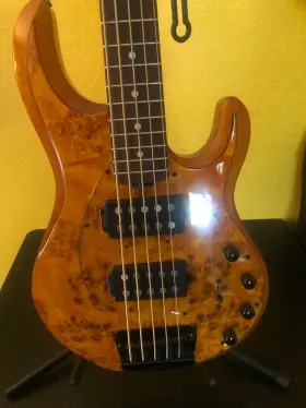 St-ray35hhpb-am-r2-wb Sterling Stingray Ray35hh 5-string Bass Guitar Rosewood Fingerboard Amber