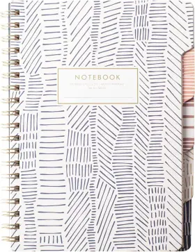 343007 Studio Large Tab Notebook Tribal Lines Flexible Paperback Cover College Ruled
