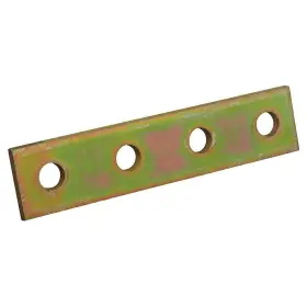 Superstrut 616013120910 10 X 4-hole Flat Straight Strut Bracket - Gold Galvanized