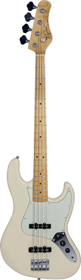 Tagima 810006051438 Tw 73 Series 4 String Bass In Olympic White Light Fretboard And Mint