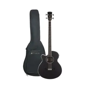 165-f4l-bk Tario Left-handed 4 String E. Acoustic Bass Spruce Top Mahogany Back&sides Buzzing
