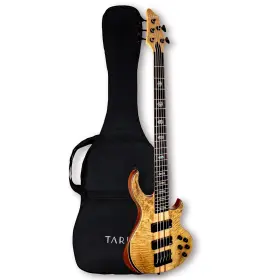 Yg120-f5 Tario 5 String Electric Bass Guitar Burl Poplar Top Millettia Laurentii Okoume Body