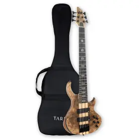 Yg120-f6 Tario 6 String Electric Bass Guitar Burl Poplar Top Millettia Laurentii Okoume Body