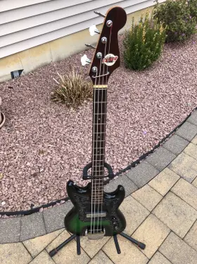 Eb-100n Teisco Del Ray Bass Guitar From The 1960 S - Rare Transparent Green