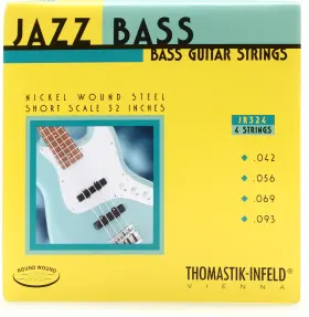 Jr324 Thomastik-infeld Jazz Round Wound Bass Strings - 4-string 32 Inch Short Scale