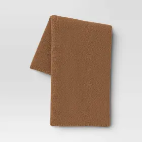 Threshold 196761859237 Oversized Recycled Knit Throw Blanket Brown -