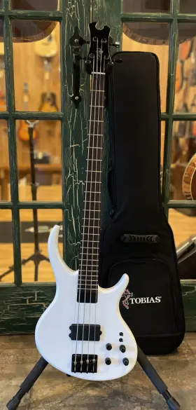 Tbgr4whpbh1 Tobias Growler Iv Electric Bass Guitar In Pearl White With Logo Gig Bag
