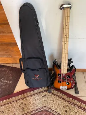 Tb-4p Traveler Guitar Tb4p Electric Travel Bass Maple Sunburst