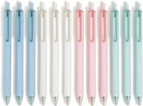3142u01-24 U Brands U-eco Recycled Gel Click Pens Set Of 12 Pastel Speckle Medium 0.7