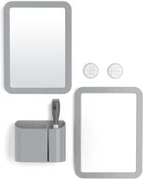 4142u01-06 U Brands Locker Accessories Kit Back To School Essentials Grey 6-piece