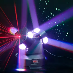 Zq02249 U King 150w Led Moving Head Light Rgbw Rotating Beam Stage Lights Dmx Laser Lighting