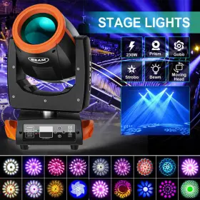 Pro230 Uking 2x 230w Rgbw 7r Beam Moving Head Light Gobo Sharpy 16 Prism Stage Lighting Disco