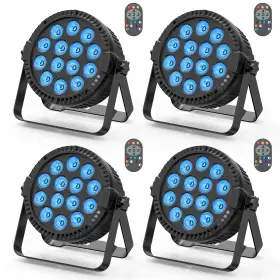 Zq01424 Uking 4pcs 150w 4in1 Rgbw 14 Led Par Dmx Show Disco Party Wash Stage Light Wedding Us