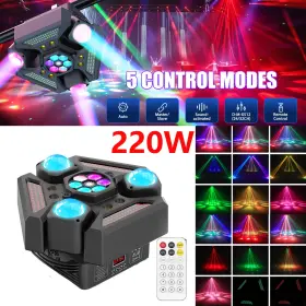 Zq02626 Uking 2x 220w Led 3-arms Laser Moving Head Light Rgbw Beam Stage Lighting Dmx Disco Dj