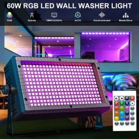 Zq06138 Uking 10pcs 120w Rgbw 288led Wall Wash Light Strobe Dmx Stage Dj Beam Party Show