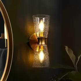 Uolfin 810125689772 Modern Tube Bathroom Vanity Light 2-light Funnel Plating Brass Wall With S