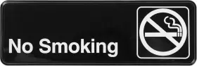 Sgn-310 Usa Sign 3-inch By 9-inch No Smoking Black White Medium